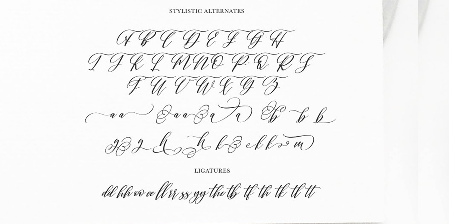 Ejemplo de fuente Shington Script Regular